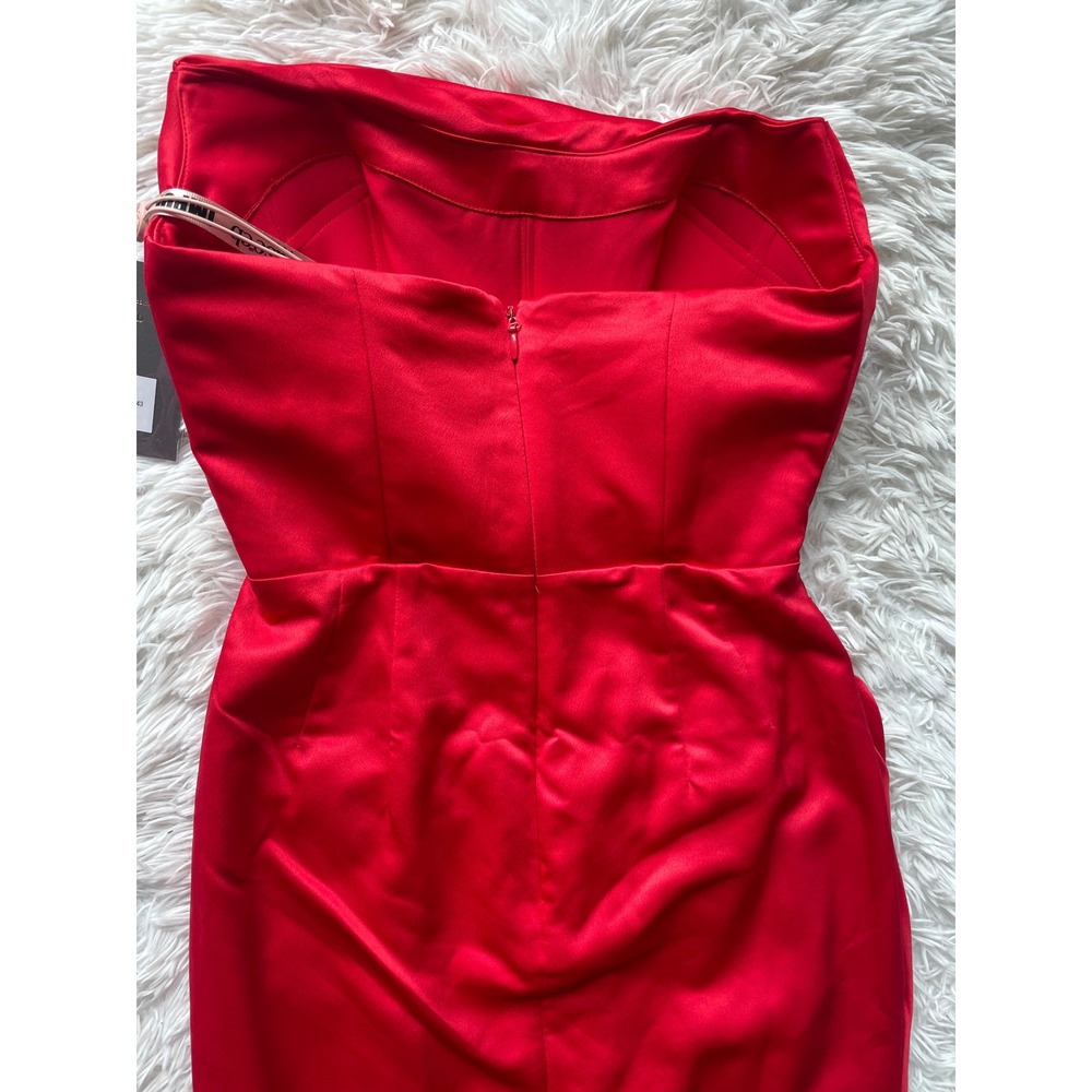 House of CB Adrienne Satin Strapless Maxi Dress - Picture 9 of 11